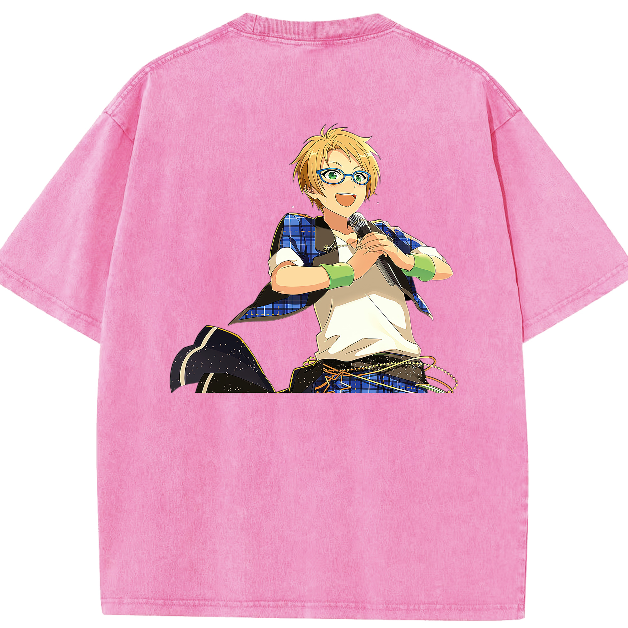 （画像用） あんさんぶるスターズ! Ensemble Stars 綿100% ヴィンテージ風 半袖Tシャツ（背面プリント）